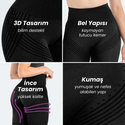 pilatesgo™ 3D Şekillendirici Anti-Selülit Tayt